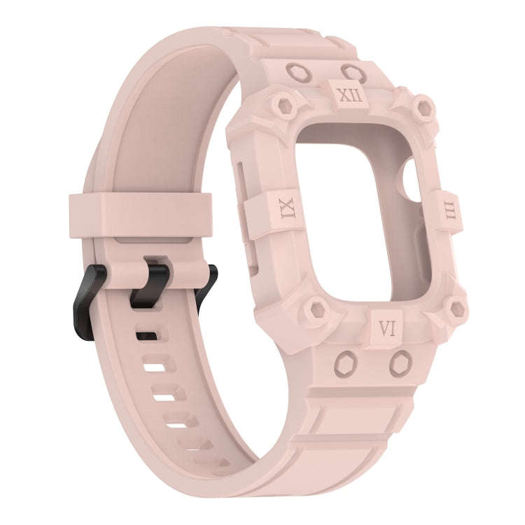 Integrated Silicone Watch Band For Apple Watch Series 9&8&7 41mm / SE 3&SE 2&6&SE&5&4 40mm / 3&2&...