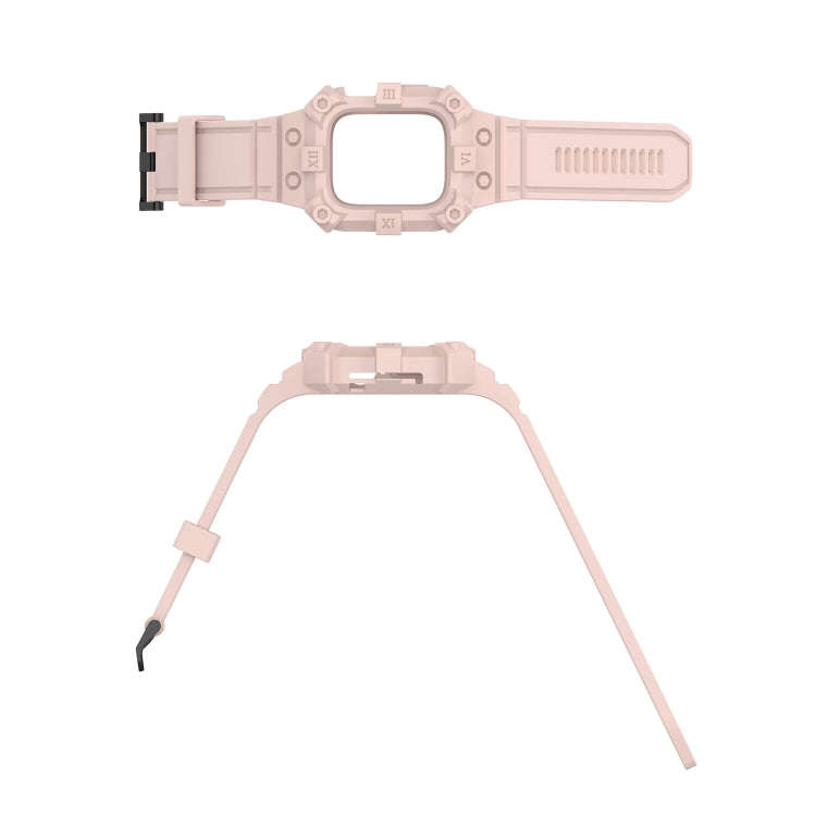 Integrated Silicone Watch Band For Apple Watch Series 9&8&7 41mm / SE 3&SE 2&6&SE&5&4 40mm / 3&2&...