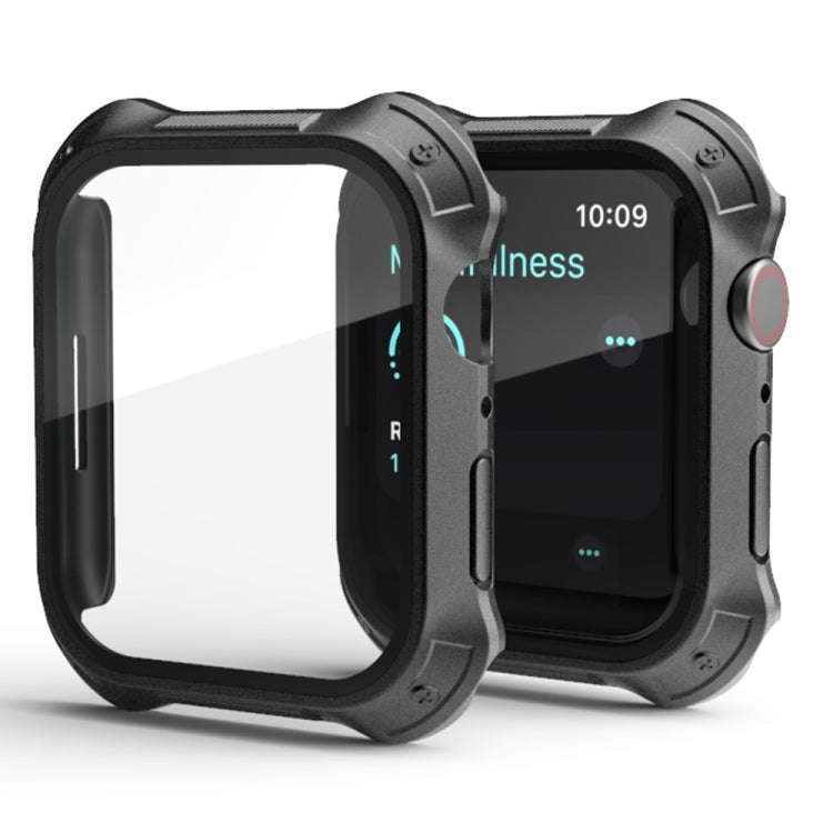 2 in 1 PC Frame + Screen Tempered Glass Film Protective Case For Apple Watch Series 9 / 8 / 7 41m...