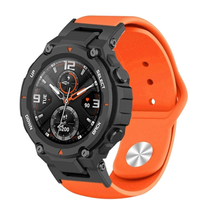 For Amazfit T-Rex / T-Rex Pro / Ares Silicone Reverse Buckle Watch Band(Orange)