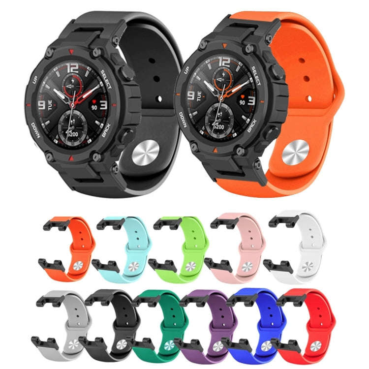 For Amazfit T-Rex / T-Rex Pro / Ares Silicone Reverse Buckle Watch Band(Orange)