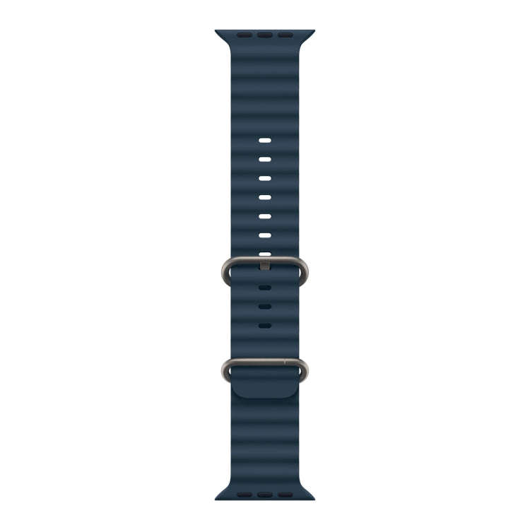 Ocean Silicone Watch Band For Apple Watch Ultra & Watch Ultra 2 49mm / Series 9&8&7 45mm / SE 3&S...