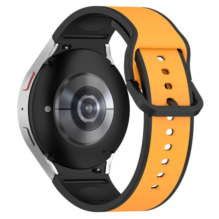For Samsung Galaxy Watch5 40mm / 44mm Two-color Silicone Watch Band(Yellow Black)
