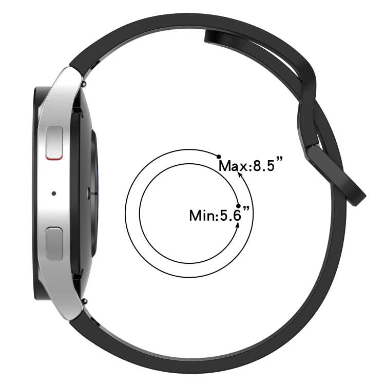 For Samsung Galaxy Watch5 40mm / 44mm Two-color Silicone Watch Band(White Black)
