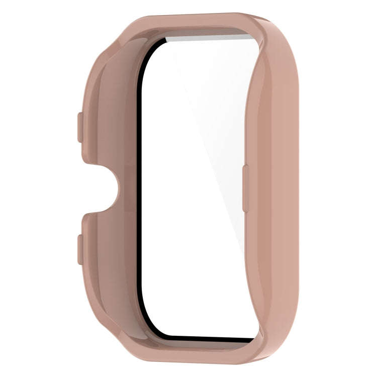 For Amazfit GTS4 Mini PC + Tempered Glass Integrated Protective Watch Case(Pink)