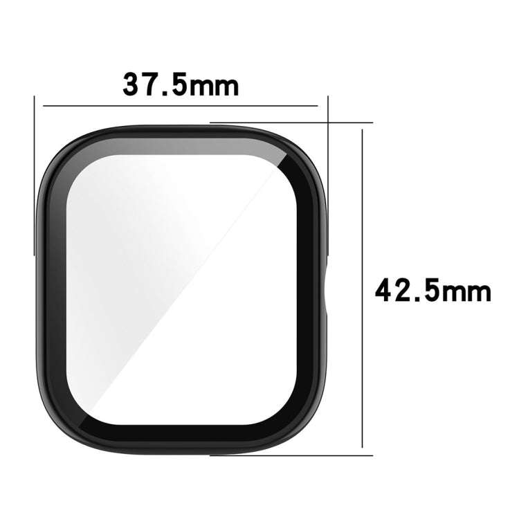 For Amazfit GTS4 Mini PC + Tempered Glass Integrated Protective Watch Case(Pink)