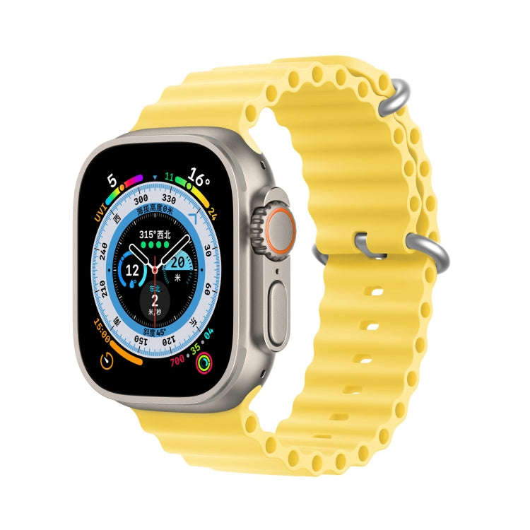 DUX DUCIS Sea Wave Silicone Watch Band For Apple Watch Series 8&7 45mm / SE 2&6&SE&5&4 44mm / 3&2...