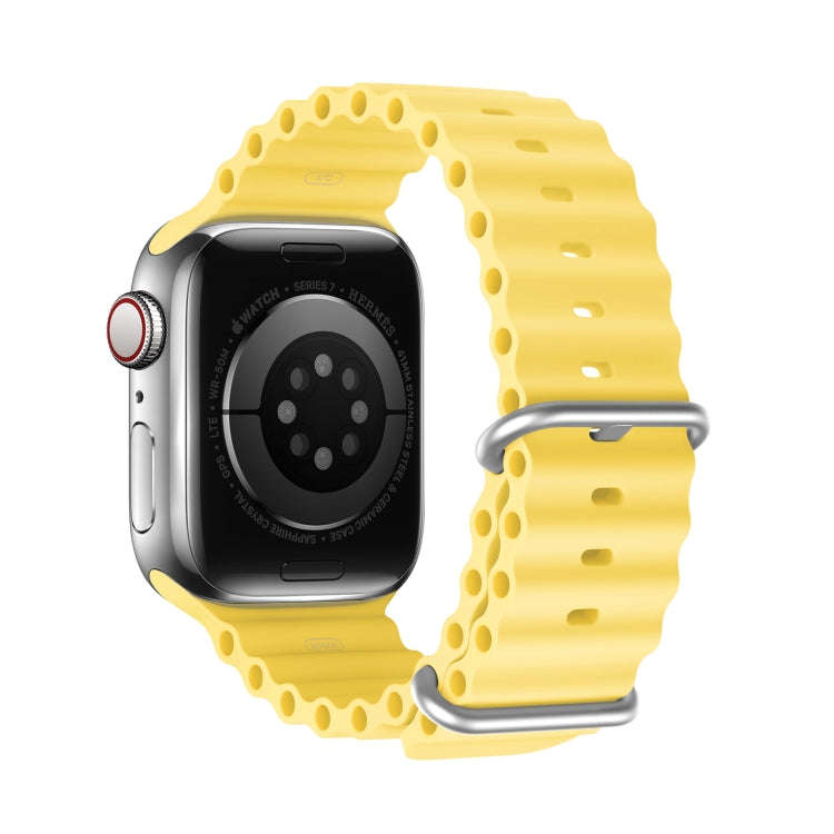 DUX DUCIS Sea Wave Silicone Watch Band For Apple Watch Series 8&7 45mm / SE 2&6&SE&5&4 44mm / 3&2...
