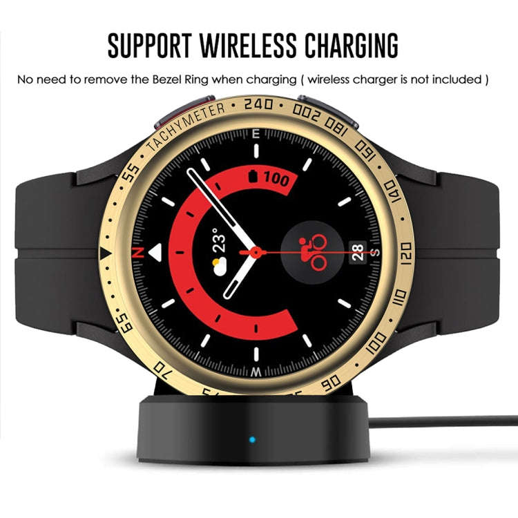 For Samsung Galaxy Watch5 Pro 45mm E Style Dial Steel Protective Frame(Gold)