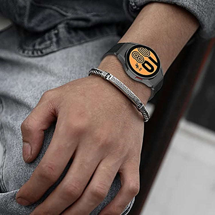 For Samsung Galaxy Watch4 / Watch4 Classic / Watch5 / Watch5 Pro Nylon Three-ring Watch Band(Rain...