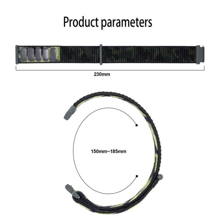 For Samsung Galaxy Watch5 40mm/44mm / Watch5 Pro Camo Nylon Loop Watch Band(Blue Camouflage)