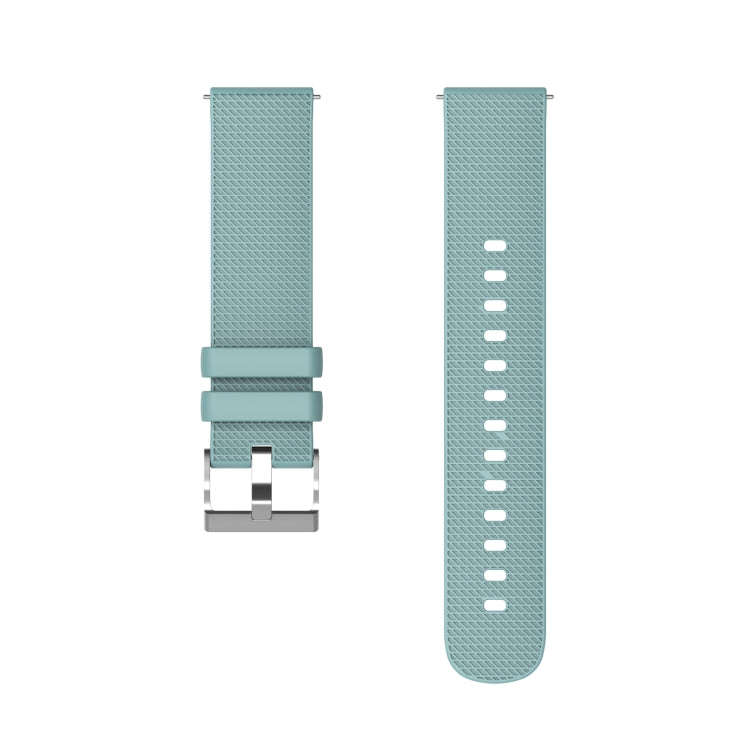 For Samsung Galaxy Watch5 40mm/44mm / Watch5 Pro 20mm Pockmarked Silver Buckle Silicone Watch Ban...