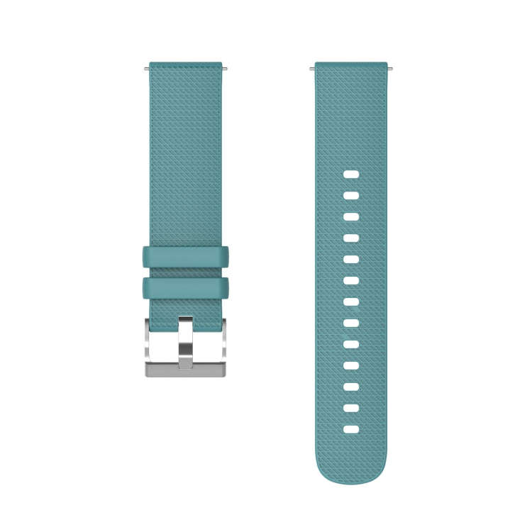 For Samsung Galaxy Watch5 40mm/44mm / Watch5 Pro 20mm Pockmarked Silver Buckle Silicone Watch Ban...