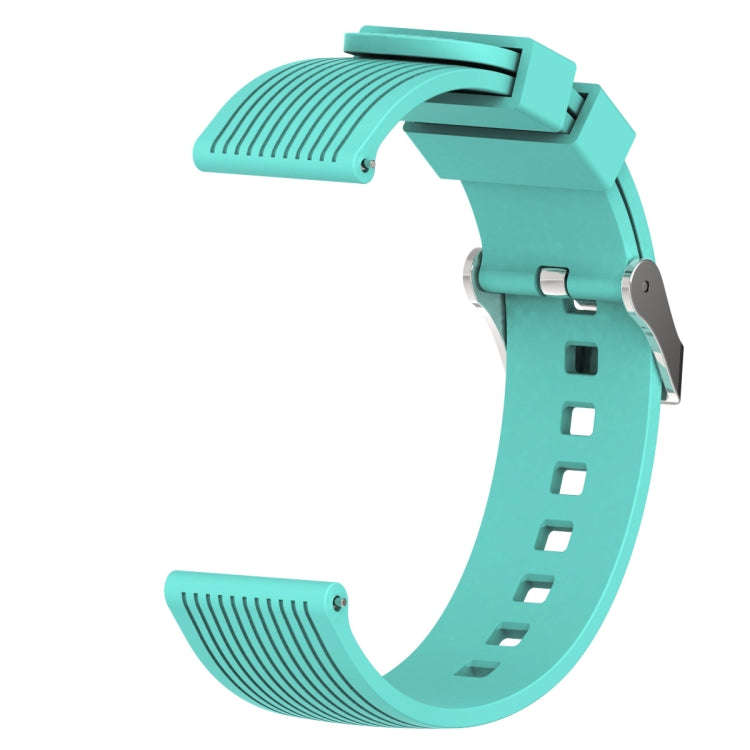 For Samsung Galaxy Watch5 40mm/44mm / Watch5 Pro 20mm Vertical Grain Silicone Watch Band(Mint Green)