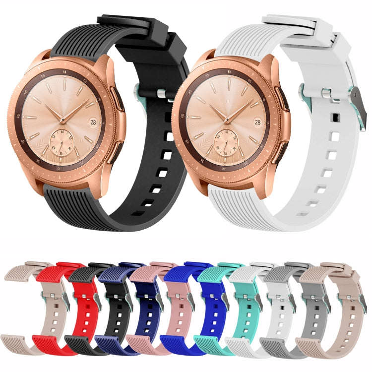 For Samsung Galaxy Watch5 40mm/44mm / Watch5 Pro 20mm Vertical Grain Silicone Watch Band(Red)