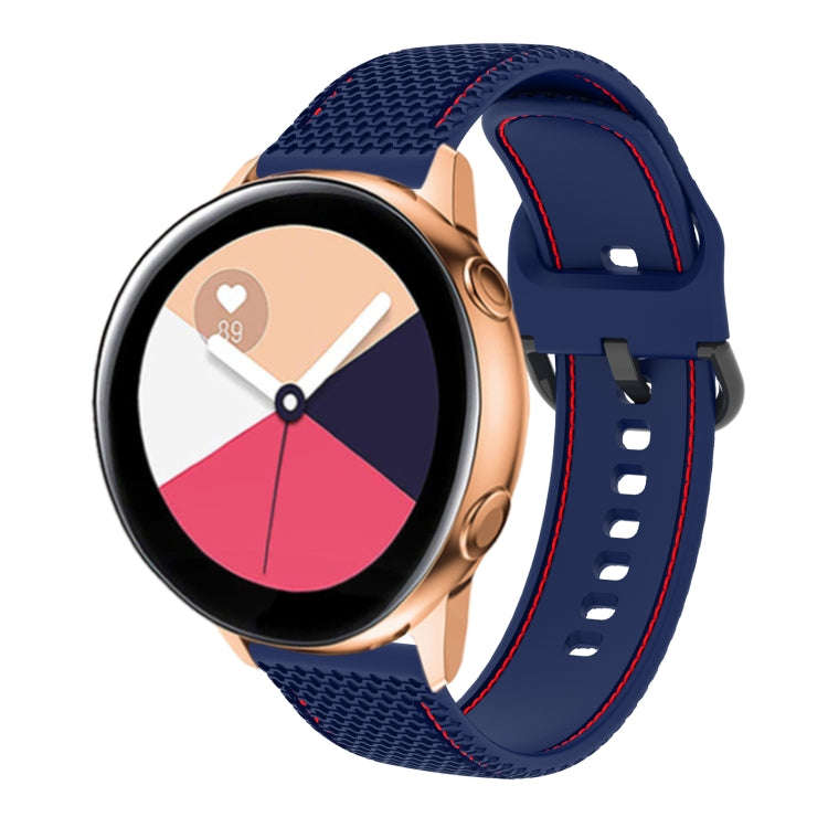 For Samsung Galaxy Watch5 40mm/44mm / Watch5 Pro Two-color Stitching Silicone Watch Band(Midnight...