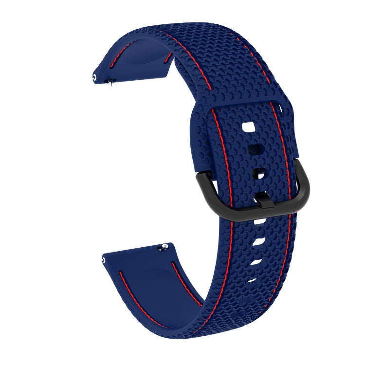 For Samsung Galaxy Watch5 40mm/44mm / Watch5 Pro Two-color Stitching Silicone Watch Band(Midnight...