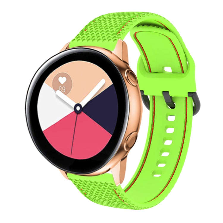 For Samsung Galaxy Watch5 40mm/44mm / Watch5 Pro Two-color Stitching Silicone Watch Band(Green)