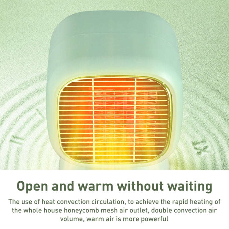 PTC Desktop Hand Warmer Foot Warmer with Timer Function(Light Green)