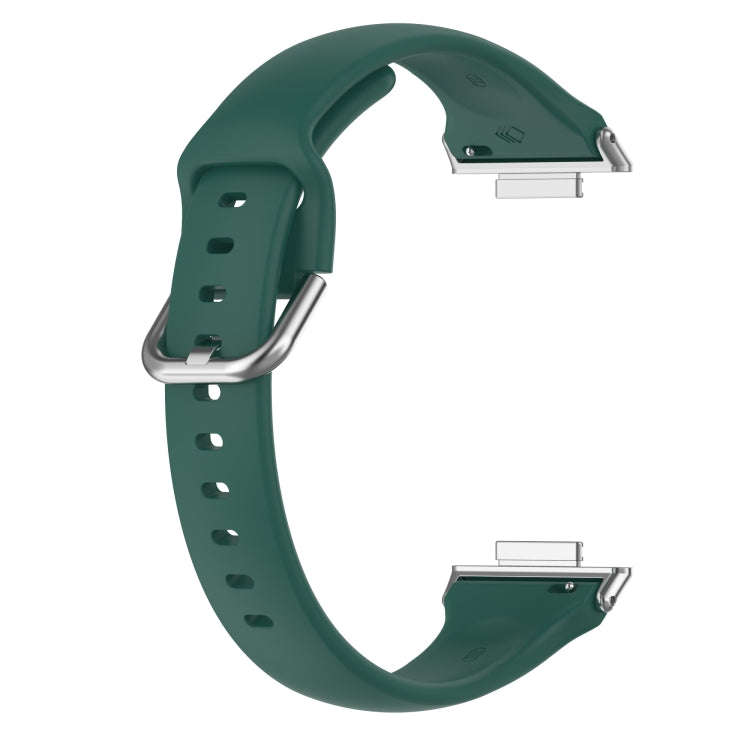 For Huawei Watch Fit 2 Small Waist Silicone Watch Band, Size:S(Green)