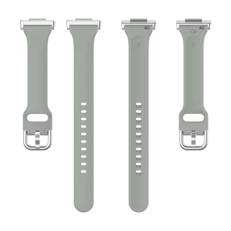 For Huawei Watch Fit 2 Small Waist Silicone Watch Band, Size:S(Grey)