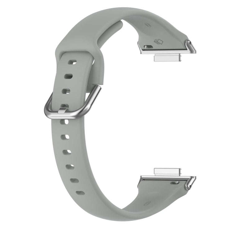For Huawei Watch Fit 2 Small Waist Silicone Watch Band, Size:S(Grey)