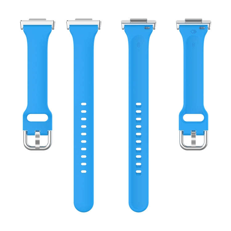 For Huawei Watch Fit 2 Small Waist Silicone Watch Band, Size:S(Blue)