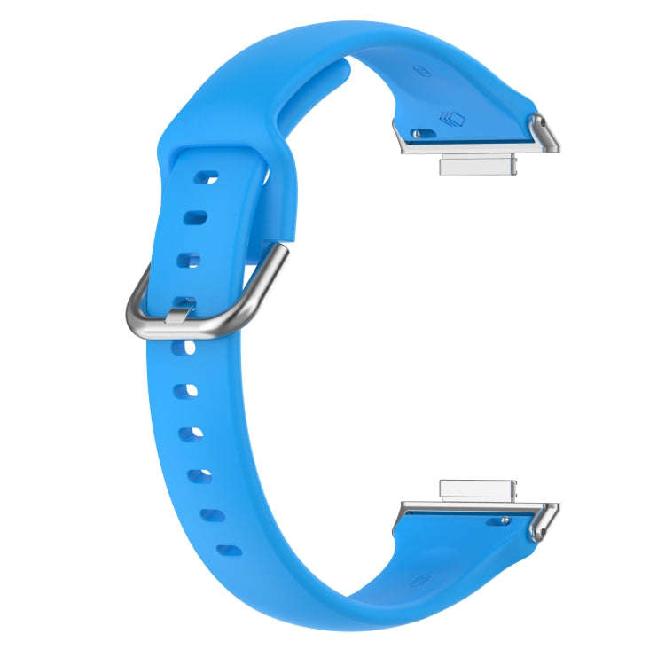 For Huawei Watch Fit 2 Small Waist Silicone Watch Band, Size:S(Blue)