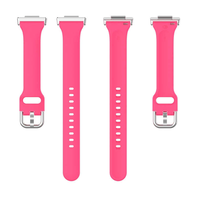 For Huawei Watch Fit 2 Small Waist Silicone Watch Band, Size:S(Rose Red)