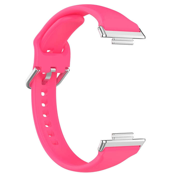 For Huawei Watch Fit 2 Small Waist Silicone Watch Band, Size:S(Rose Red)