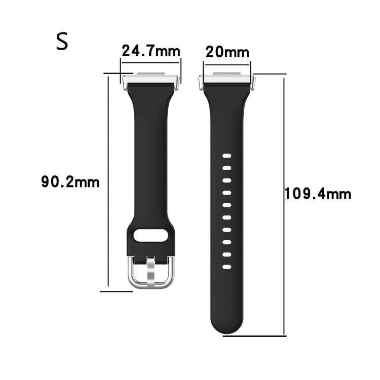 For Huawei Watch Fit 2 Small Waist Silicone Watch Band, Size:S(Light Blue)