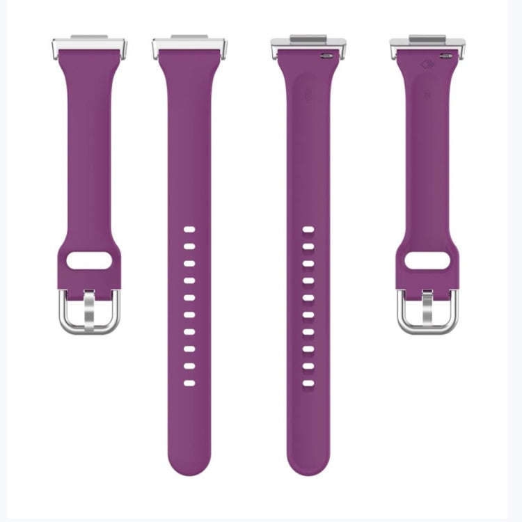 For Huawei Watch Fit 2 Small Waist Silicone Watch Band, Size:L(Dark Purple)