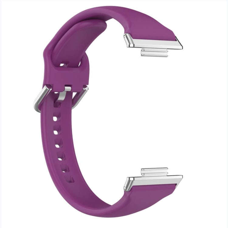 For Huawei Watch Fit 2 Small Waist Silicone Watch Band, Size:L(Dark Purple)