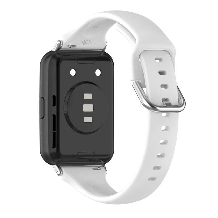 For Huawei Watch Fit 2 Small Waist Silicone Watch Band, Size:L(White)