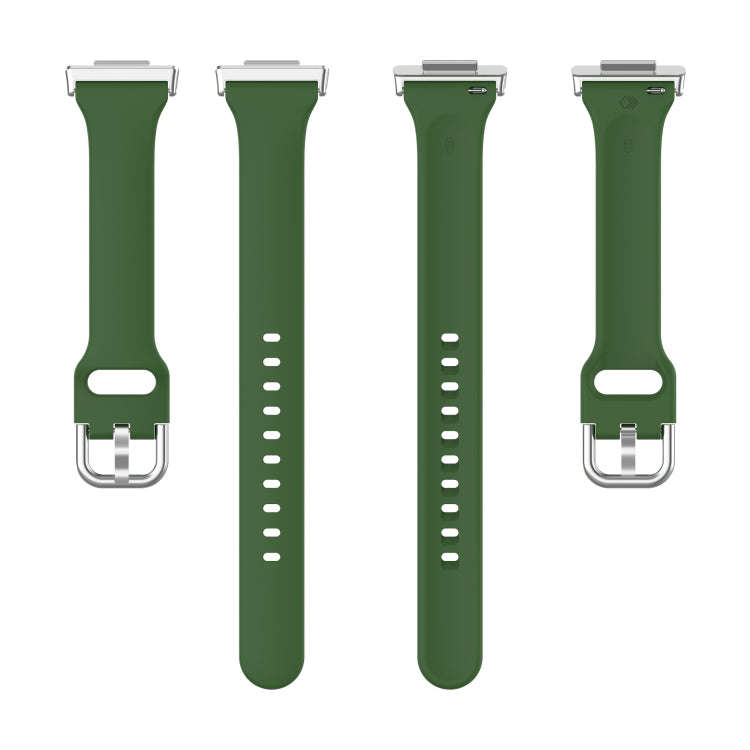 For Huawei Watch Fit 2 Small Waist Silicone Watch Band, Size:L(Army Green)