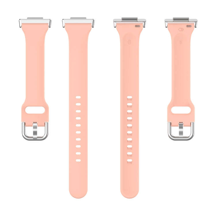 For Huawei Watch Fit 2 Small Waist Silicone Watch Band, Size:L(Light Pink)