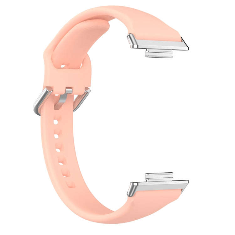For Huawei Watch Fit 2 Small Waist Silicone Watch Band, Size:L(Light Pink)