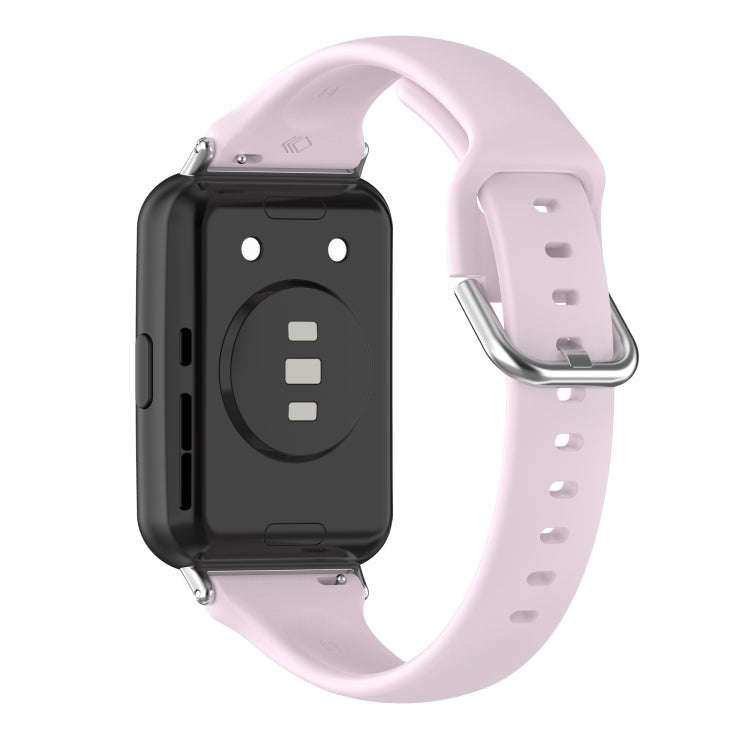 For Huawei Watch Fit 2 Small Waist Silicone Watch Band, Size:L(Light Purple)