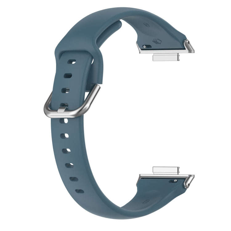 For Huawei Watch Fit 2 Small Waist Silicone Watch Band, Size:L(Rock Cyan)