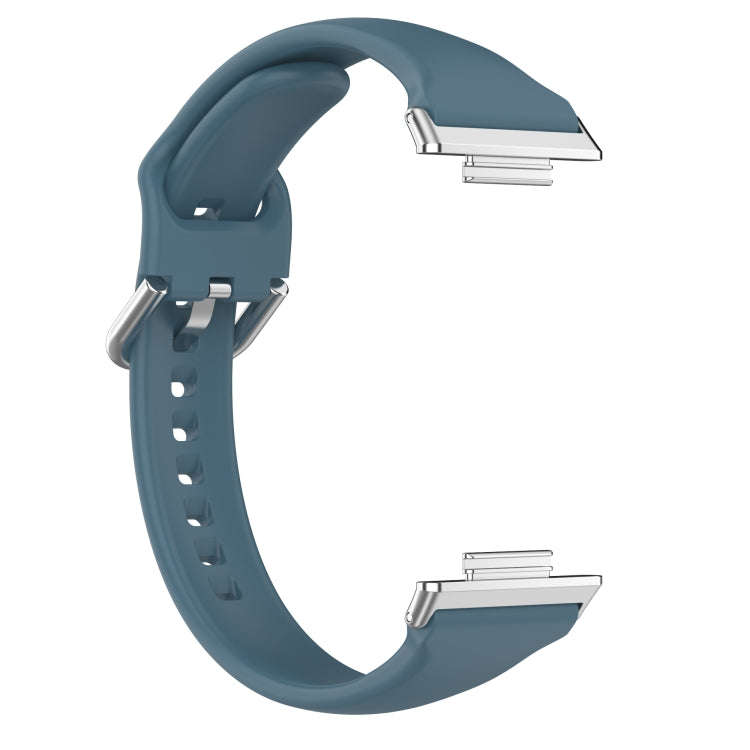 For Huawei Watch Fit 2 Small Waist Silicone Watch Band, Size:L(Rock Cyan)