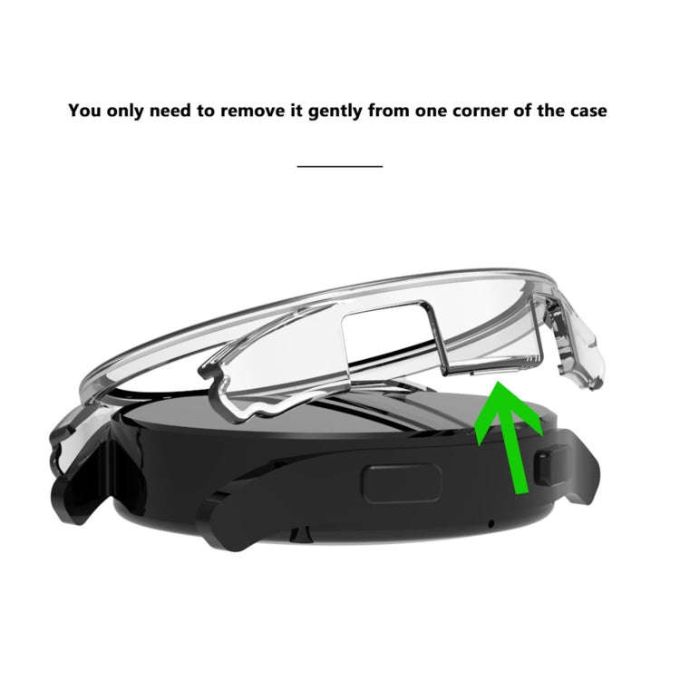 For Samsung Galaxy Watch 5 44mm Half-cover PC Watch Case with Scale(Transparent)