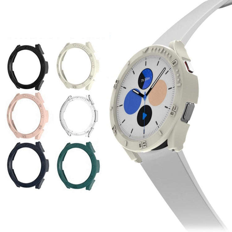 For Samsung Galaxy Watch 5 44mm Half-cover PC Watch Case with Scale(Transparent)