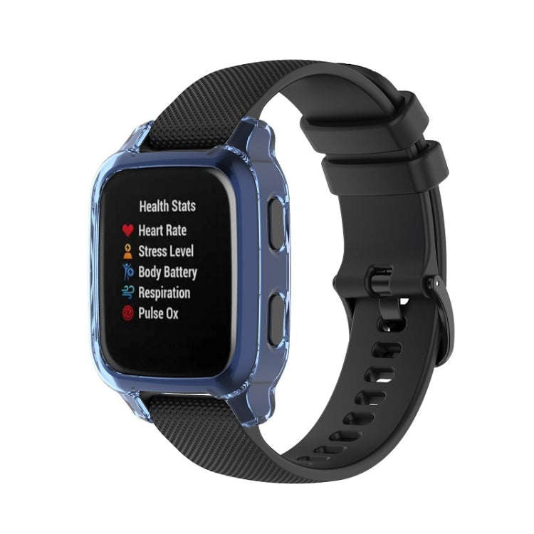 For Garmin Venu Sq 2 Half-cover TPU Watch Case(Transparent Blue)