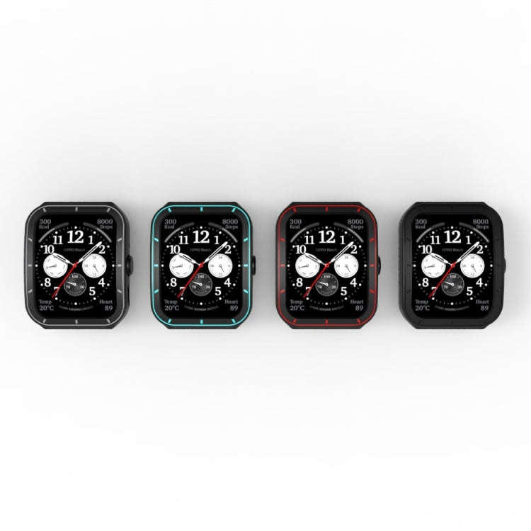 For OPPO Watch 3 TPU Half-cover Hollowed Watch Case with scale(Black Red)