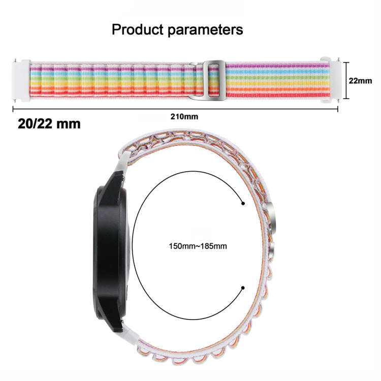 20mm Universal Nylon Loop Watch Band(Starlight)