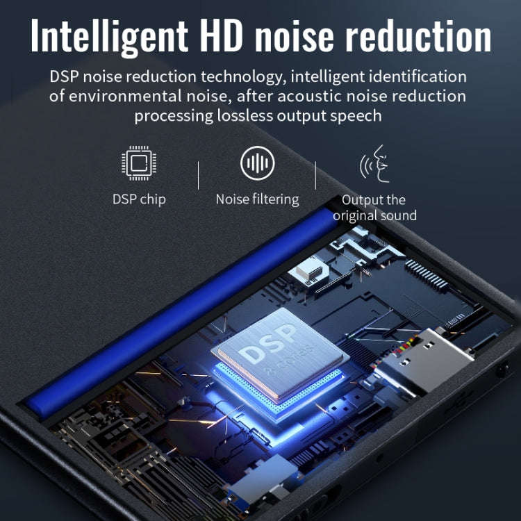JNN K1 Square HD Noise Canceling Recorder, Capacity:64GB(Black)