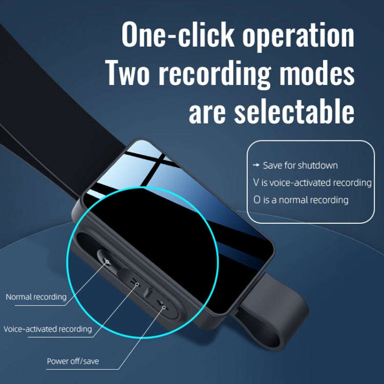 JNN K5 Voice Recorder with Lanyard, Capacity:16GB(Grey)