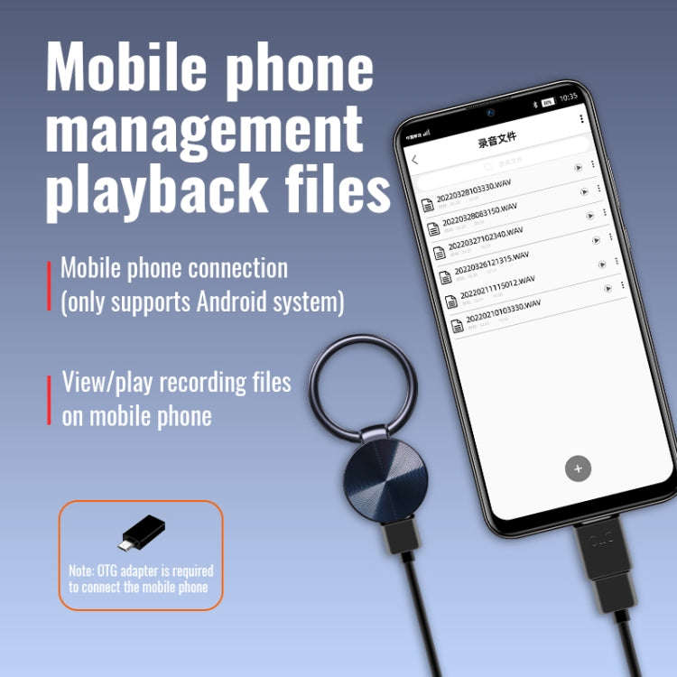 JNN S30 Round HD Noise Canceling Recorder, Capacity:4GB(Black)