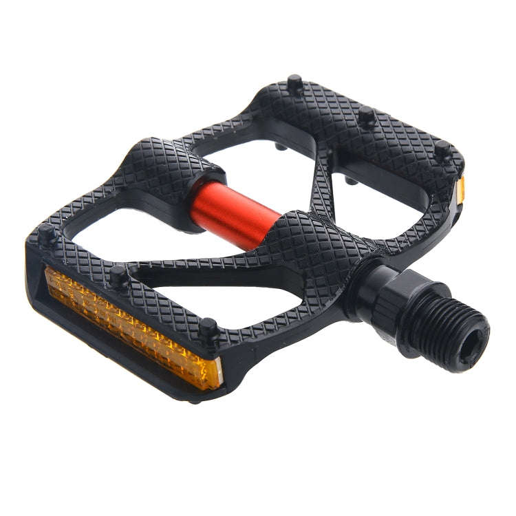 B610 1 Pair Mountain Bicycle Carbon Fiber Palin Bearing Pedals(Red)