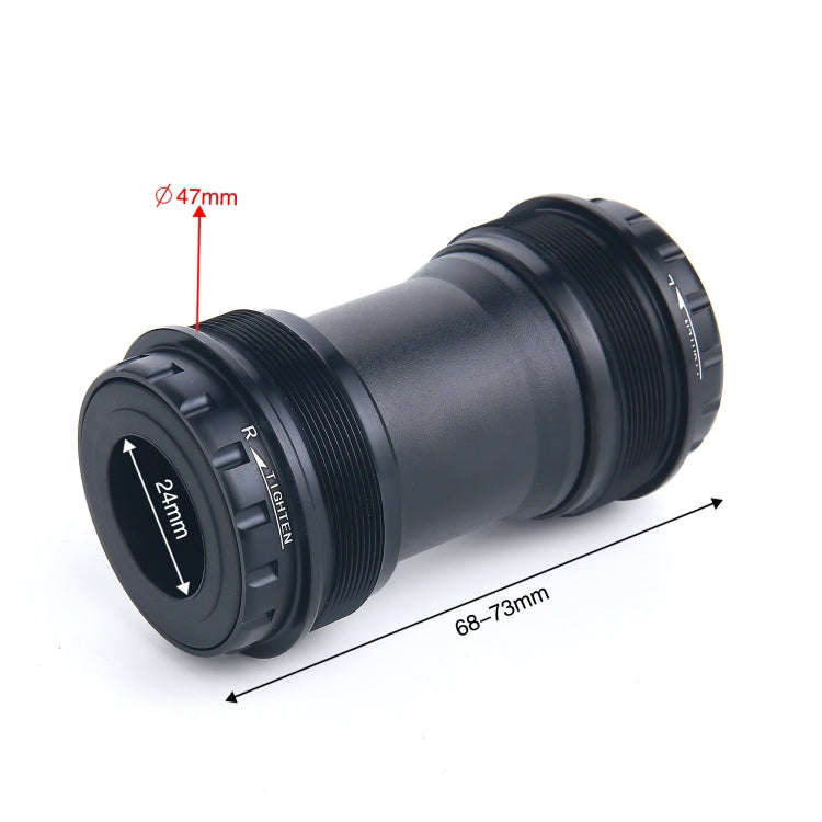 T47A24 Bottom Bracket Fits 68mm/73mm Width of Bicycle Frame(Black)